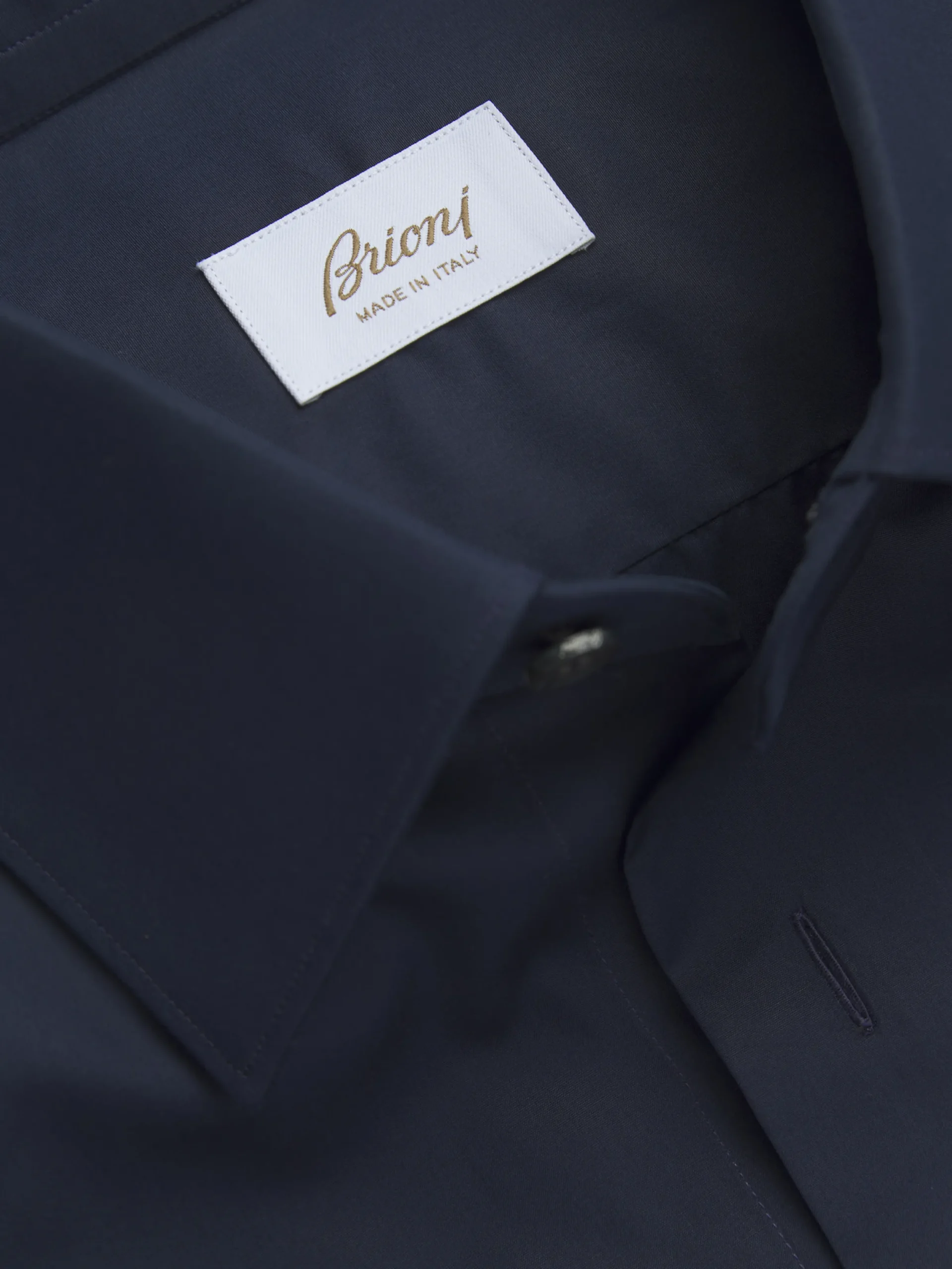 Sale Brioni Essential cotton formal shirt Navy blue