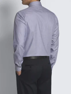 Clearance Brioni Essential organic cotton formal shirt Navy blue