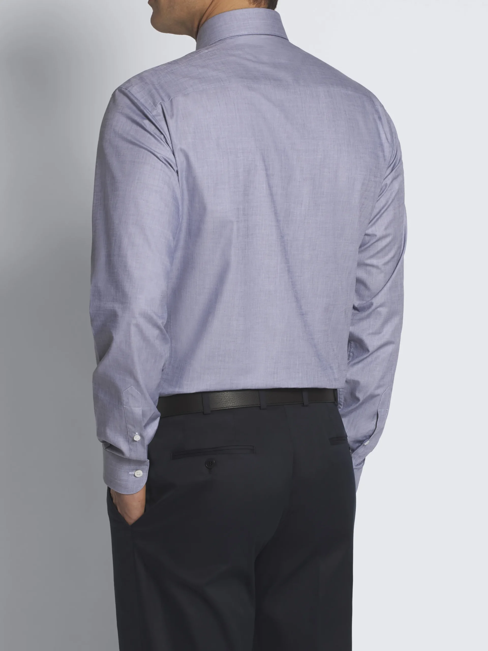 Clearance Brioni Essential organic cotton formal shirt Navy blue