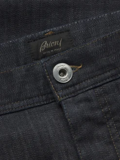 Hot Brioni Essential organic stretch cotton Meribel jeans Navy blue