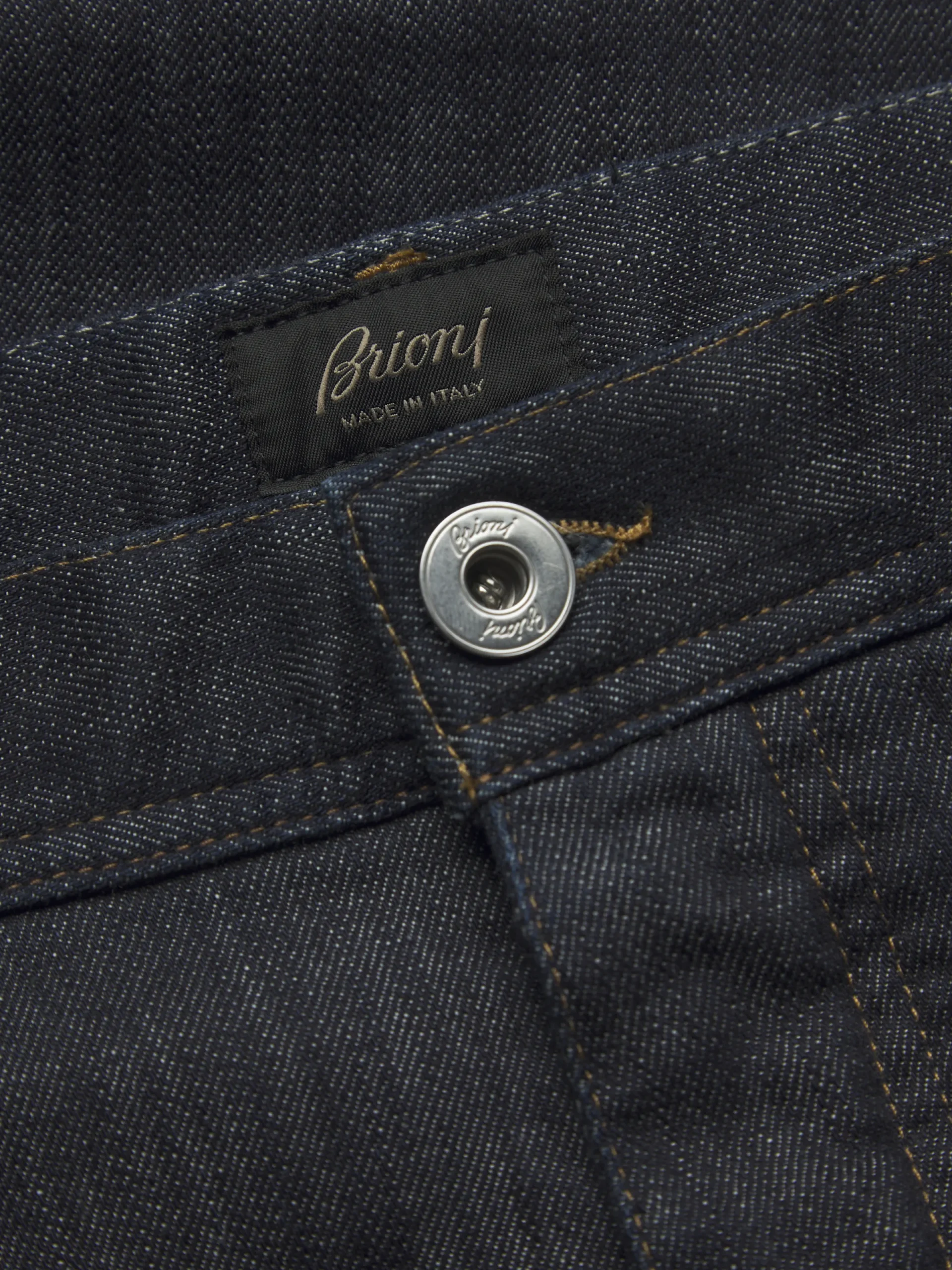Hot Brioni Essential organic stretch cotton Meribel jeans Navy blue