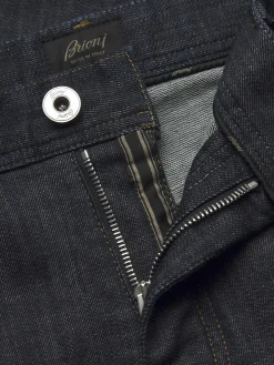 Hot Brioni Essential organic stretch cotton Meribel jeans Navy blue