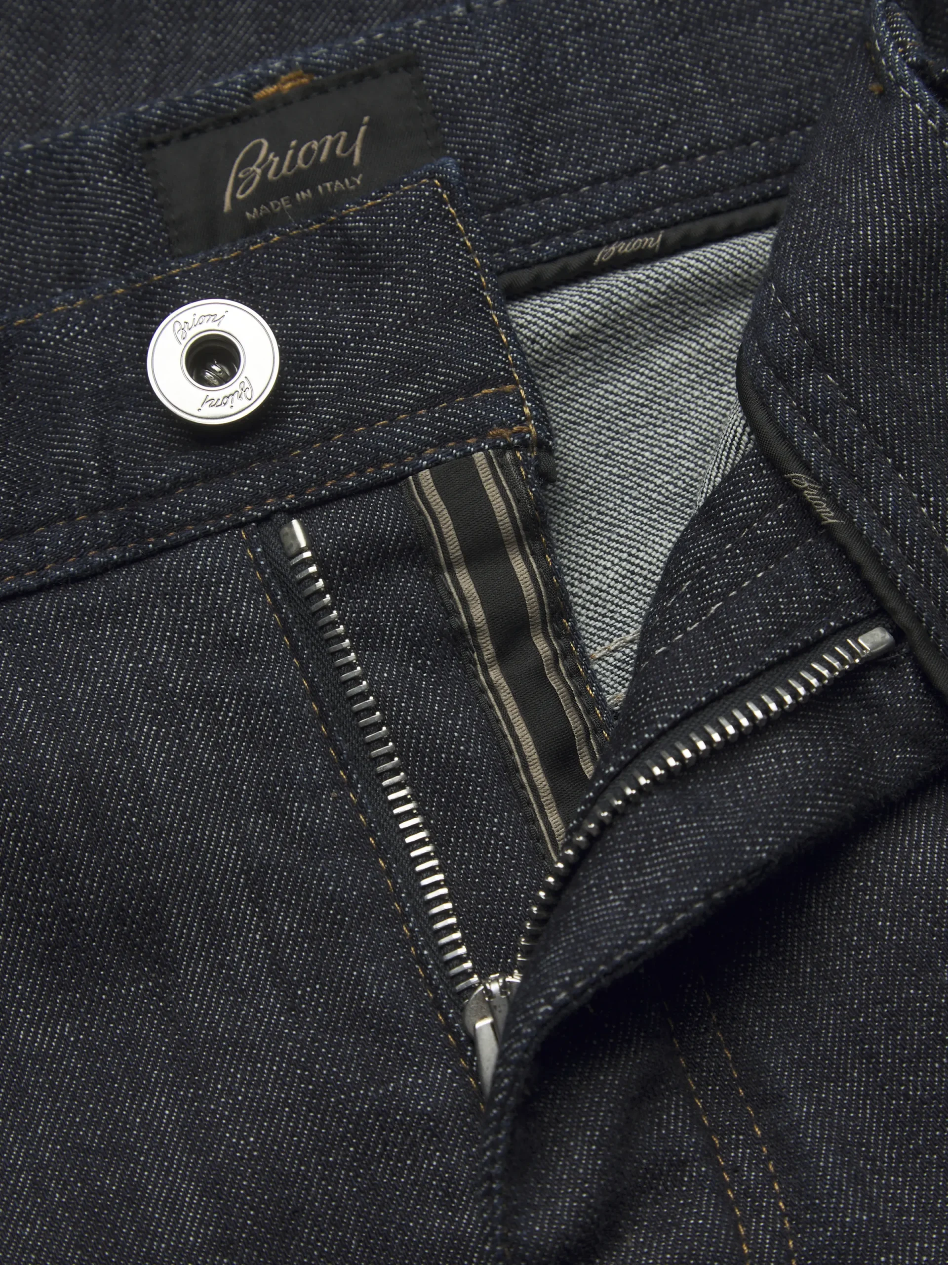 Hot Brioni Essential organic stretch cotton Meribel jeans Navy blue