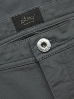 Clearance Brioni Essential organic stretch cotton Meribel jeans Petroleum blue