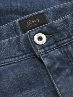 Best Brioni Essential organic stretch cotton Meribel jeans Sky Blue