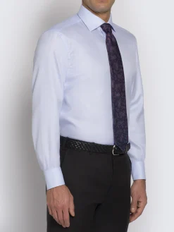 Outlet Brioni Essential Ventiquattro cotton formal shirt Sky Blue