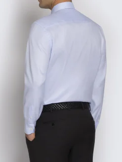 Outlet Brioni Essential Ventiquattro cotton formal shirt Sky Blue