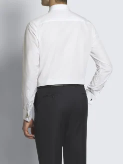 Clearance Brioni Essential cotton French cuff evening shirt White