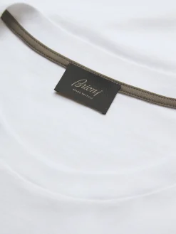 Fashion Brioni Essential gassed organic cotton T-shirt White