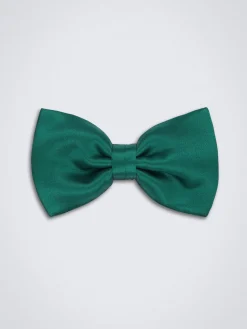Fashion Brioni silk and wool bow tie Green