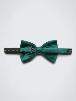 Fashion Brioni silk and wool bow tie Green