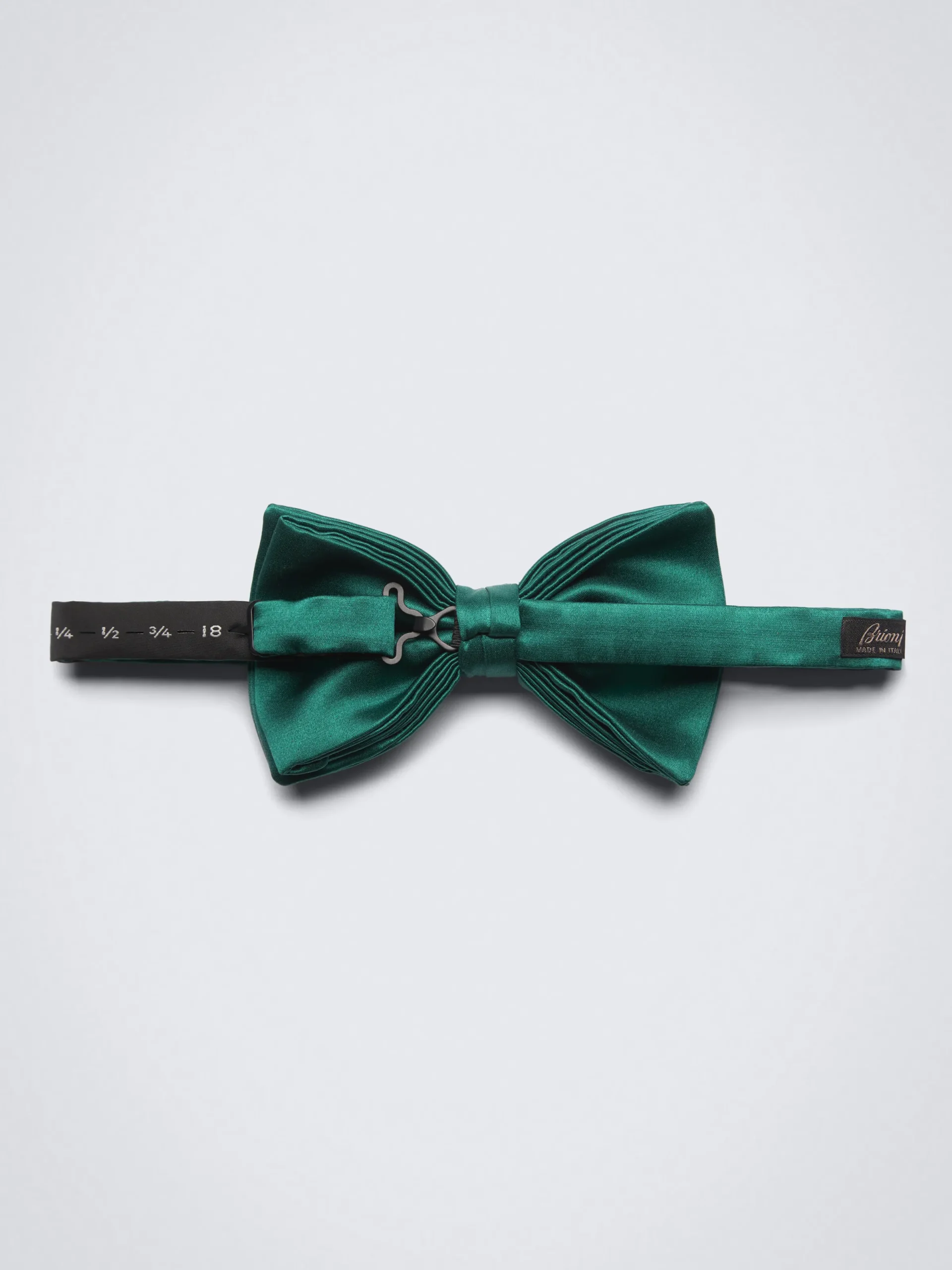 Fashion Brioni silk and wool bow tie Green