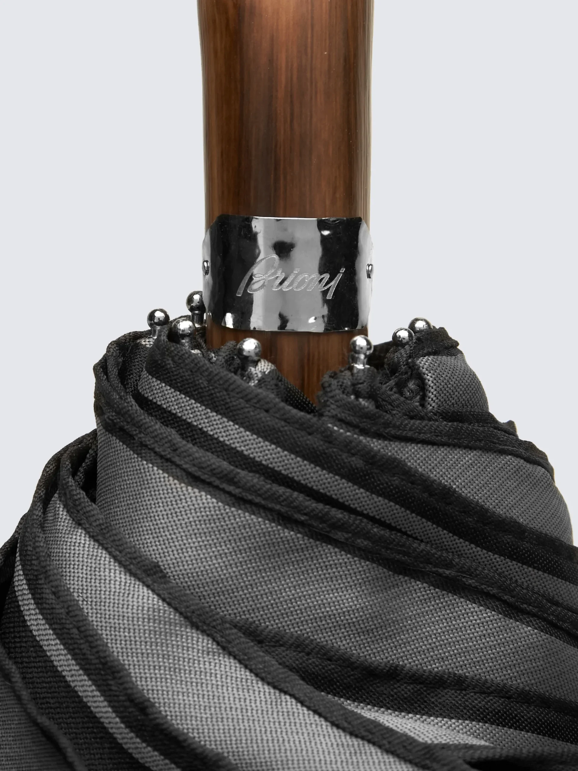 Hot Brioni Grey and foldable umbrella Black