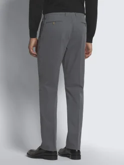 Outlet Brioni organic stretch cotton Pienza trousers Grey