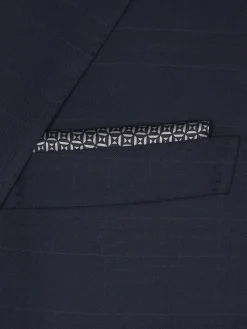 Best Brioni Ice and teal green micro motif silk pocket square Grey