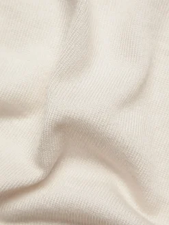 Sale Brioni and royal blue knitted cashmere and silk pocket square Ivory white