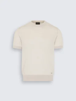 Online Brioni cashmere and silk T-shirt Ivory white