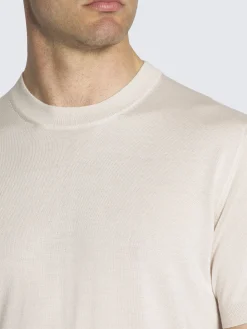 Online Brioni cashmere and silk T-shirt Ivory white