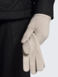 Hot Brioni cashmere gloves Ivory white