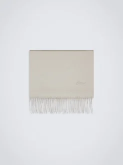 Fashion Brioni cashmere scarf Ivory white