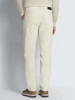Outlet Brioni cotton corduroy Meribel trousers Ivory white