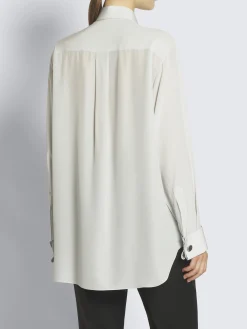 Discount Brioni Ivory white silk French cuff evening shirt with plastron