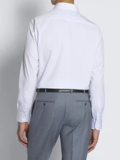 Fashion Brioni and white micro-checked Ventiquattro cotton formal shirt Light blue