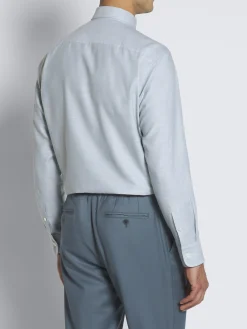 Fashion Brioni cotton hidden button-down shirt Light blue