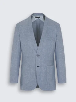 Best Brioni linen, wool and silk Jardigan Light blue