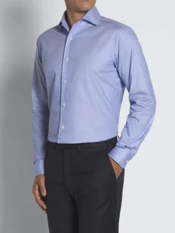 Hot Brioni organic cotton chambray formal shirt Light blue