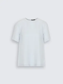 Clearance Brioni Light blue silk cady T-shirt