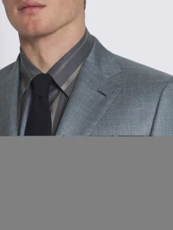 Best Brioni Light blue silk, cashmere and linen slab twill Ravello jacket