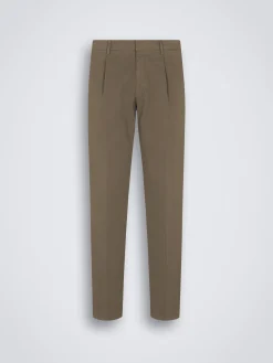 Clearance Brioni organic stretch cotton Pienza trousers Light brown