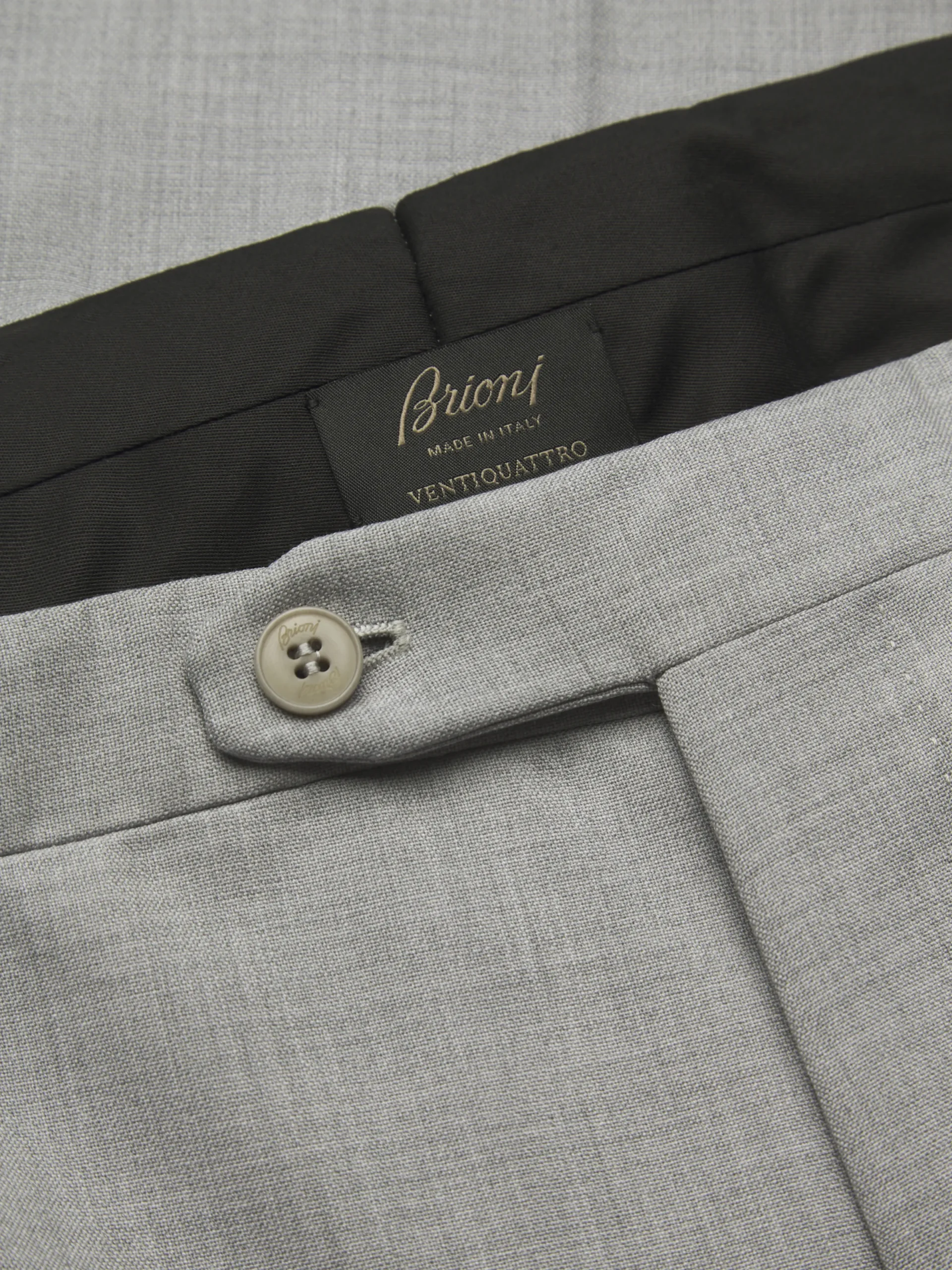 New Brioni Ventiquattro wool Journey trousers Light grey