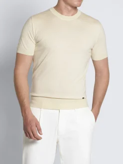 Clearance Brioni cashmere and silk T-shirt Light yellow