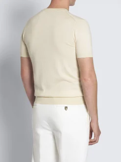 Clearance Brioni cashmere and silk T-shirt Light yellow