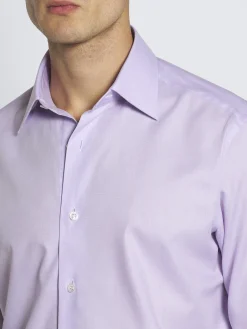 Discount Brioni glen plaid Ventiquattro cotton twill formal shirt Lilac