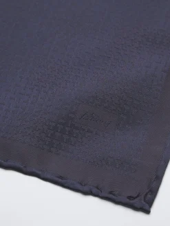 Fashion Brioni Midnight and navy blue silk pocket square Midnight Blue