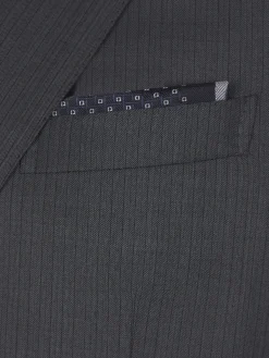 Fashion Brioni and lead grey micro motif silk pocket square Midnight Blue