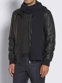 Best Brioni cashmere scarf Midnight Blue