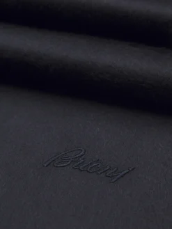 Best Brioni cashmere scarf Midnight Blue