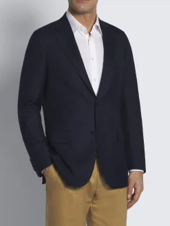 New Brioni cashmere twill and silk Ravello jacket Midnight Blue