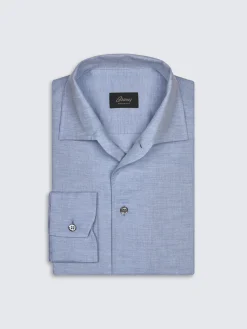 Online Brioni Midnight blue cotton and cashmere denim jeans