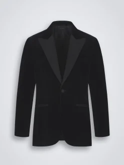 New Brioni cotton velvet Virgilio evening jacket Midnight Blue