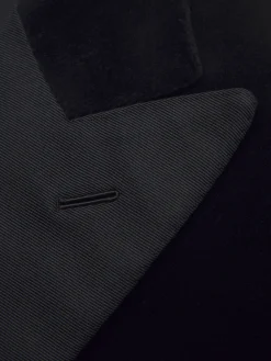 New Brioni cotton velvet Virgilio evening jacket Midnight Blue