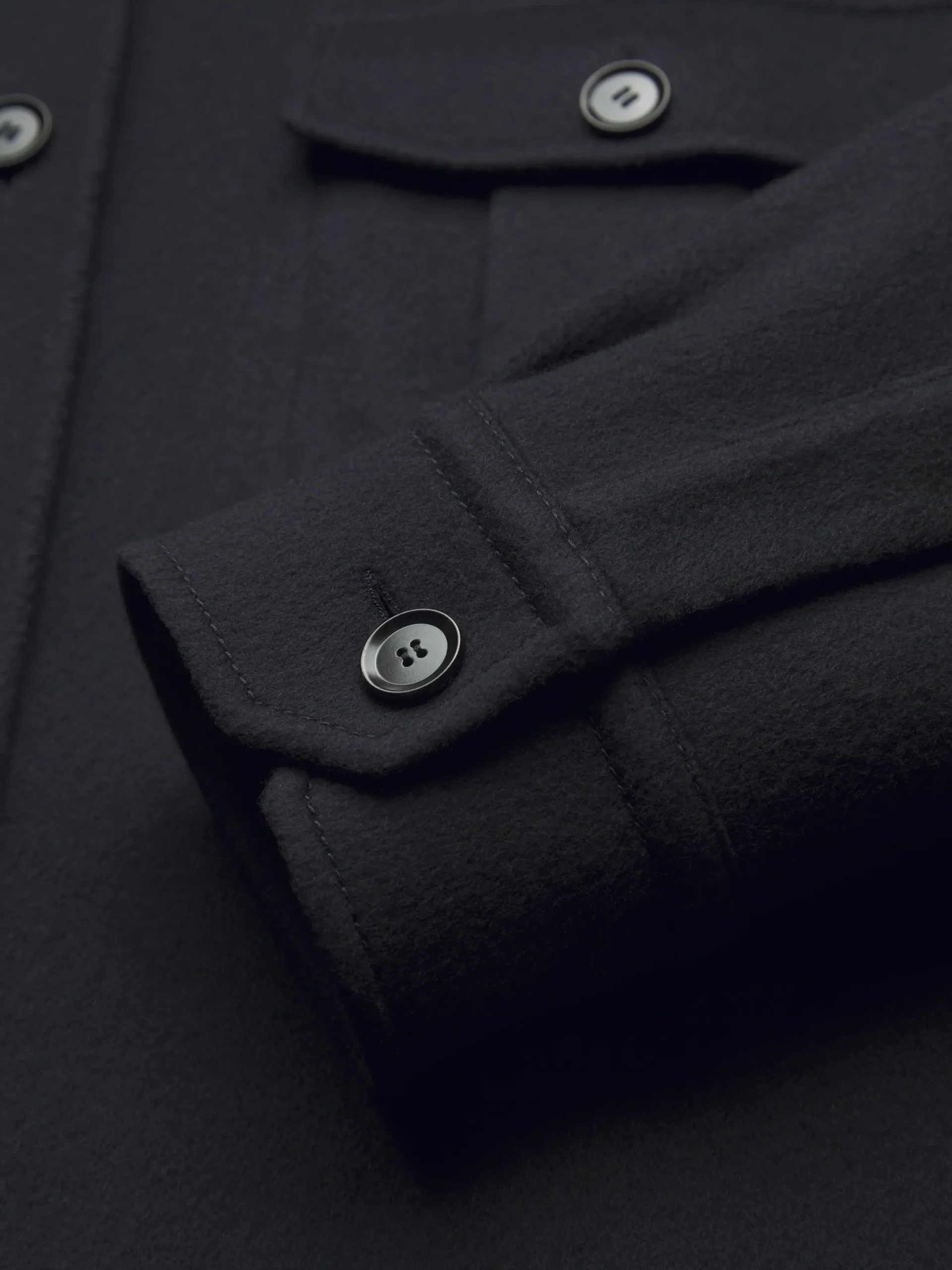 Online Brioni double-splittable wool and cashmere Vagabond overshirt Midnight Blue