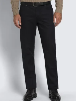 New Brioni flannel wool and cotton twill Chamonix jeans Midnight Blue