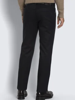 New Brioni flannel wool and cotton twill Chamonix jeans Midnight Blue