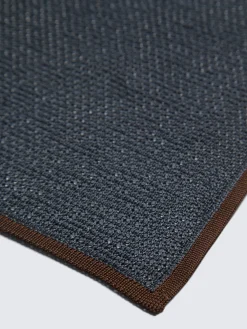 Clearance Brioni knitted silk pocket square Midnight Blue
