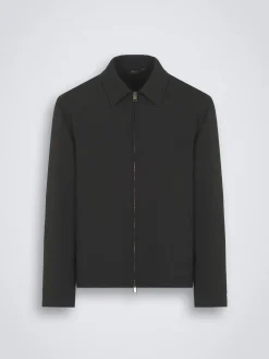 Clearance Brioni Performa shirt collar blouson Midnight Blue